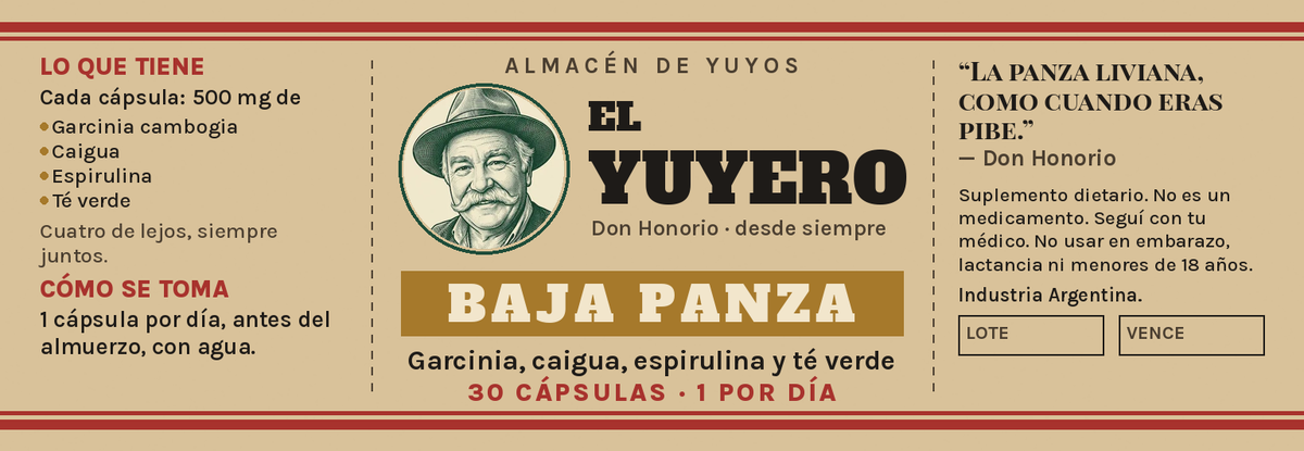 La etiqueta de El Yuyero Baja Panza